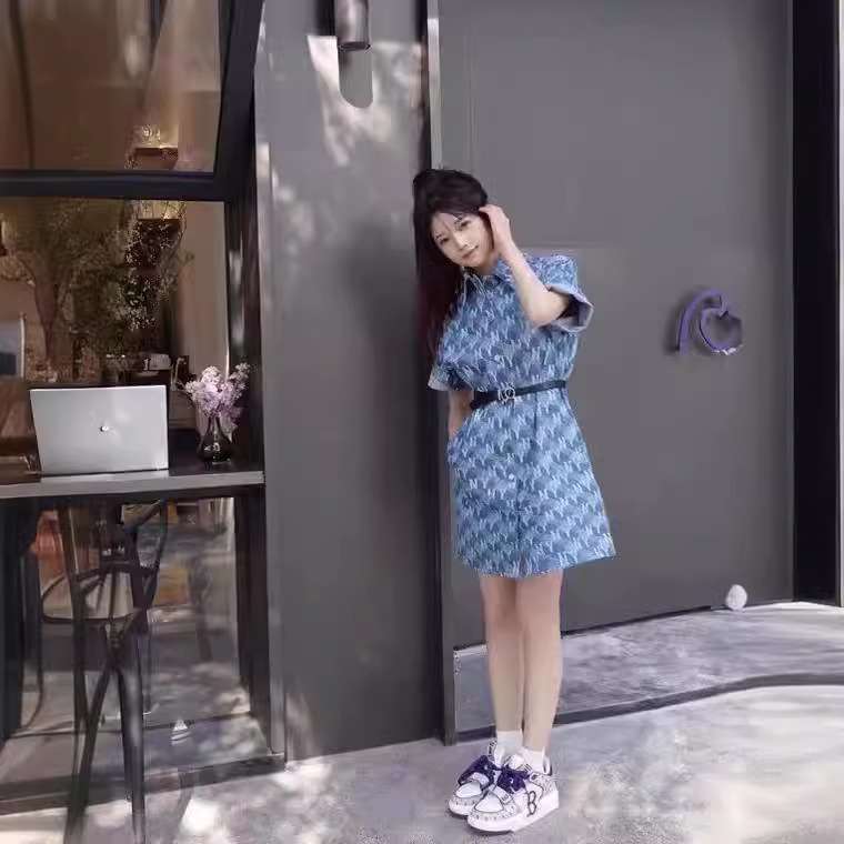 涼やか半袖シャツワンピース