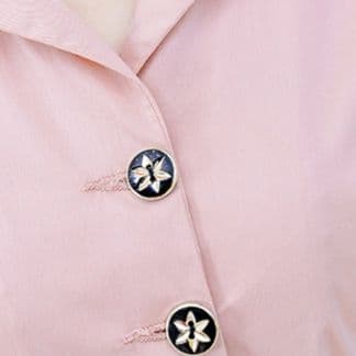 半袖ベルト付きシャツワンピース