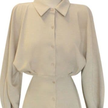 大人の上品シャツワンピース ロング丈