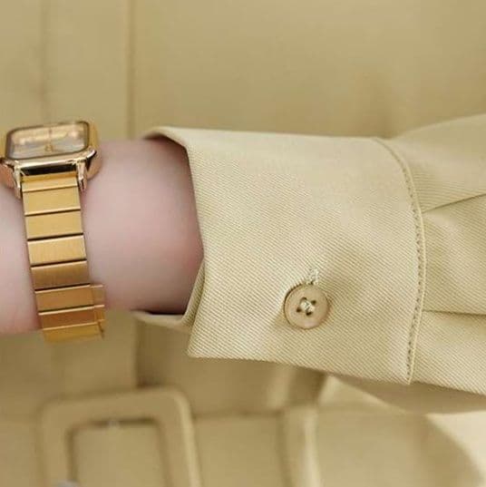 女性用上品な襟付きベルト付きシャツワンピース
